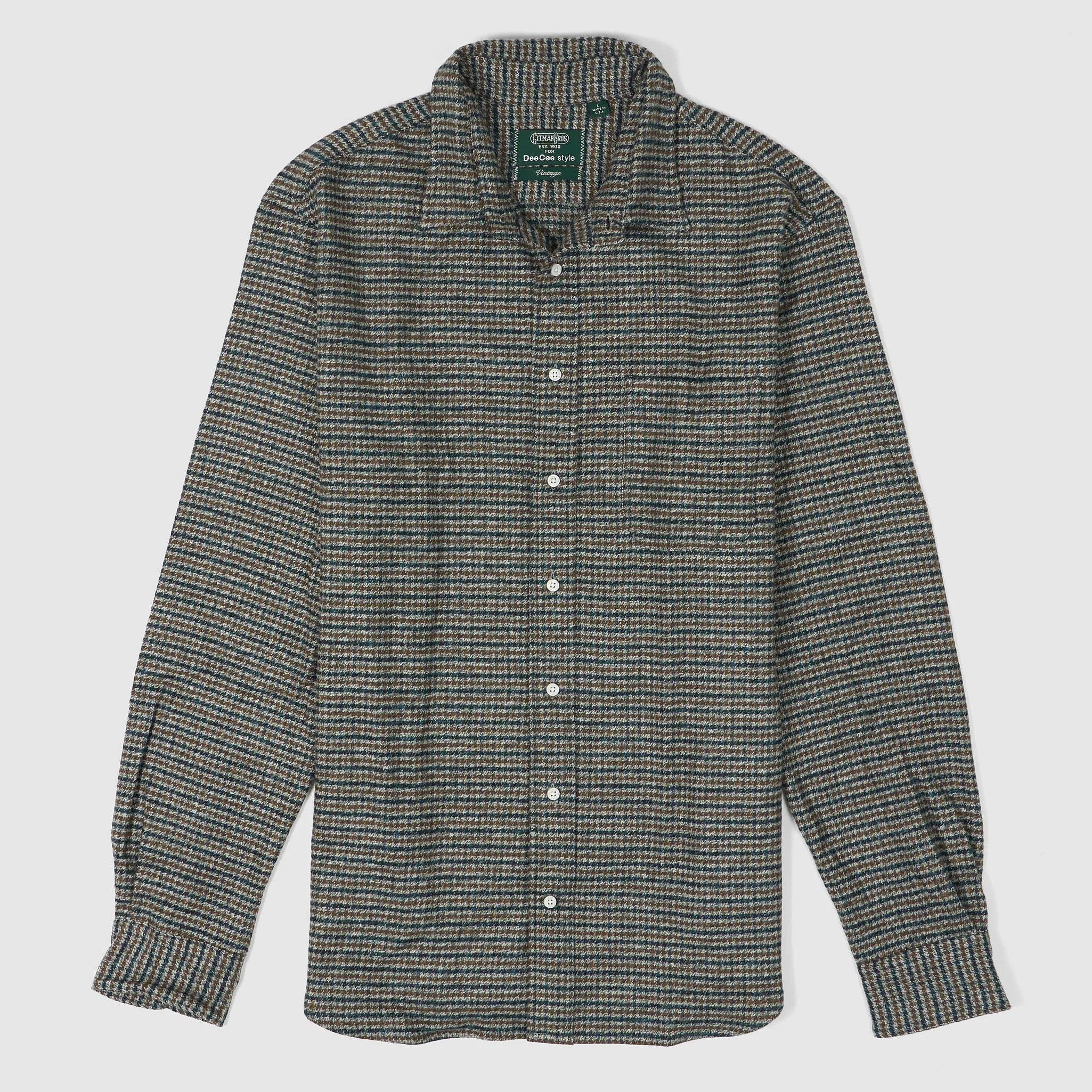 Gitman Vintage for DeeCee style Medium Weight Plaid Cotton Sports Shirt with one Pocket