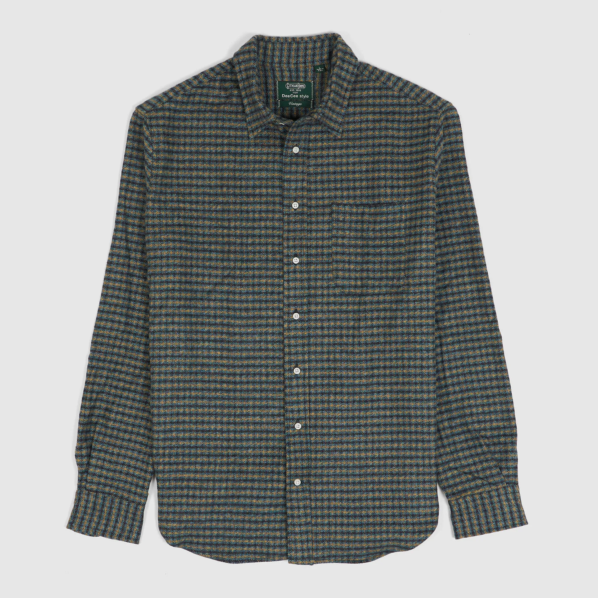 Gitman Vintage for DeeCee style Medium Weight Plaid Cotton Sports Shirt with one Pocket
