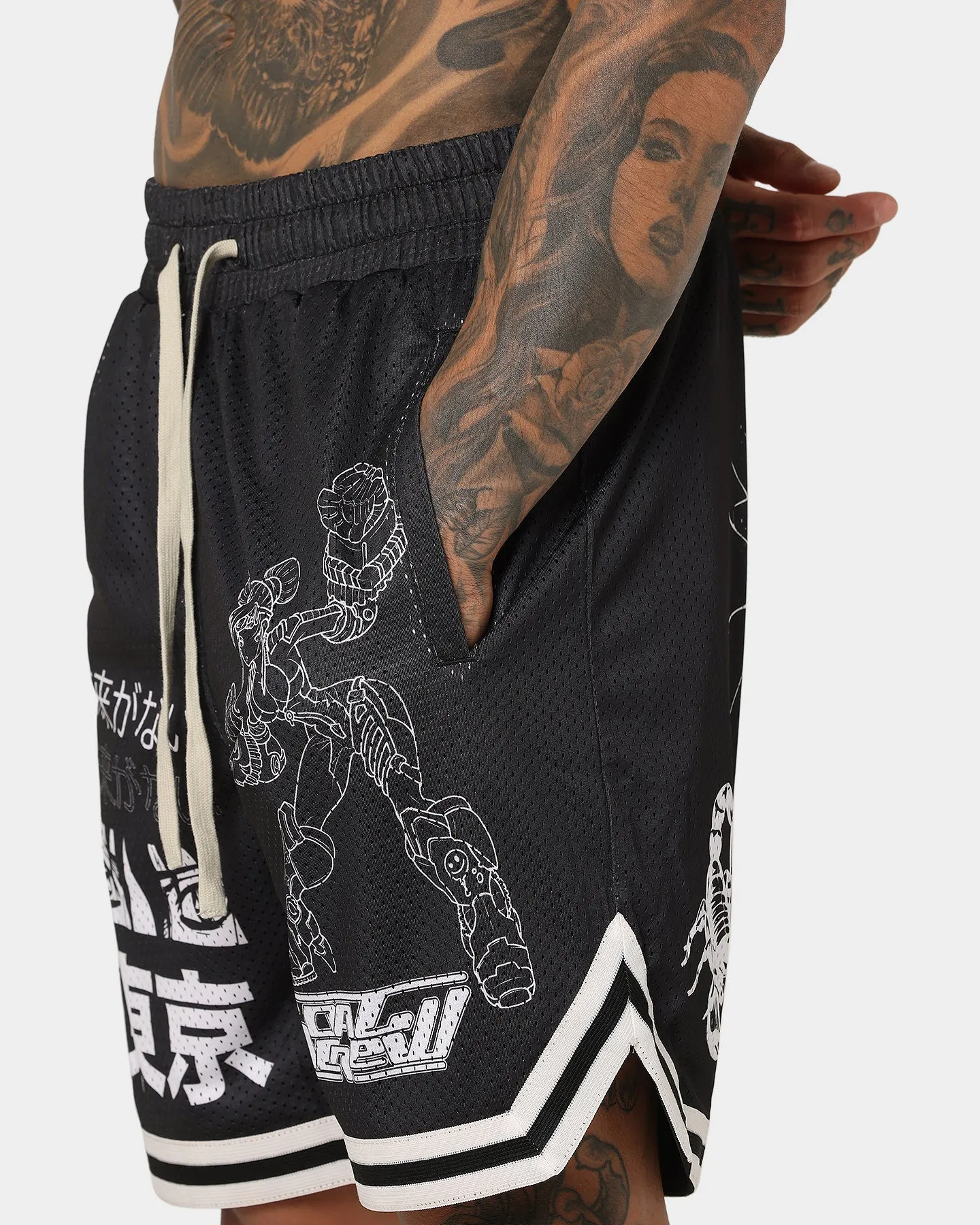 Goat Crew Patchwork Shorts Black/White