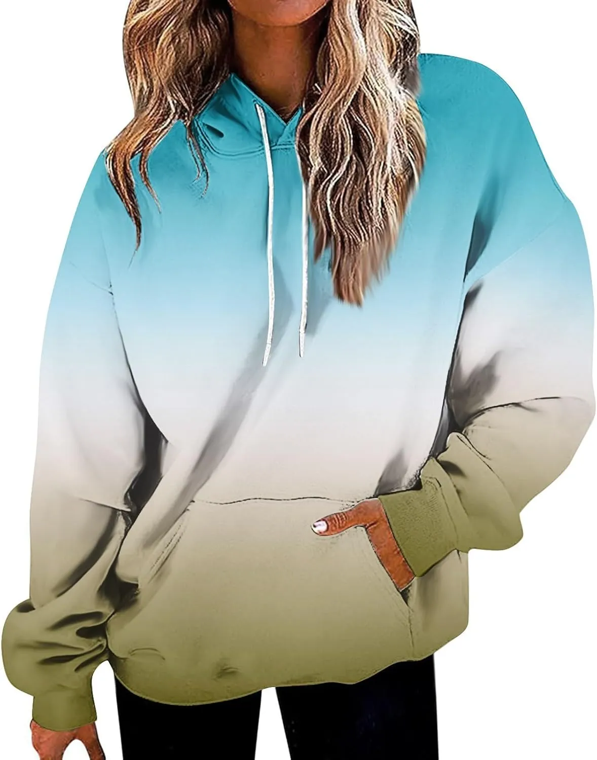 GOFULY Women Sweatshirt Fall Marble Print Hoodies Lightweight Winter Sweatshirt Long Sleeve Drawstring Pullover With Pocket