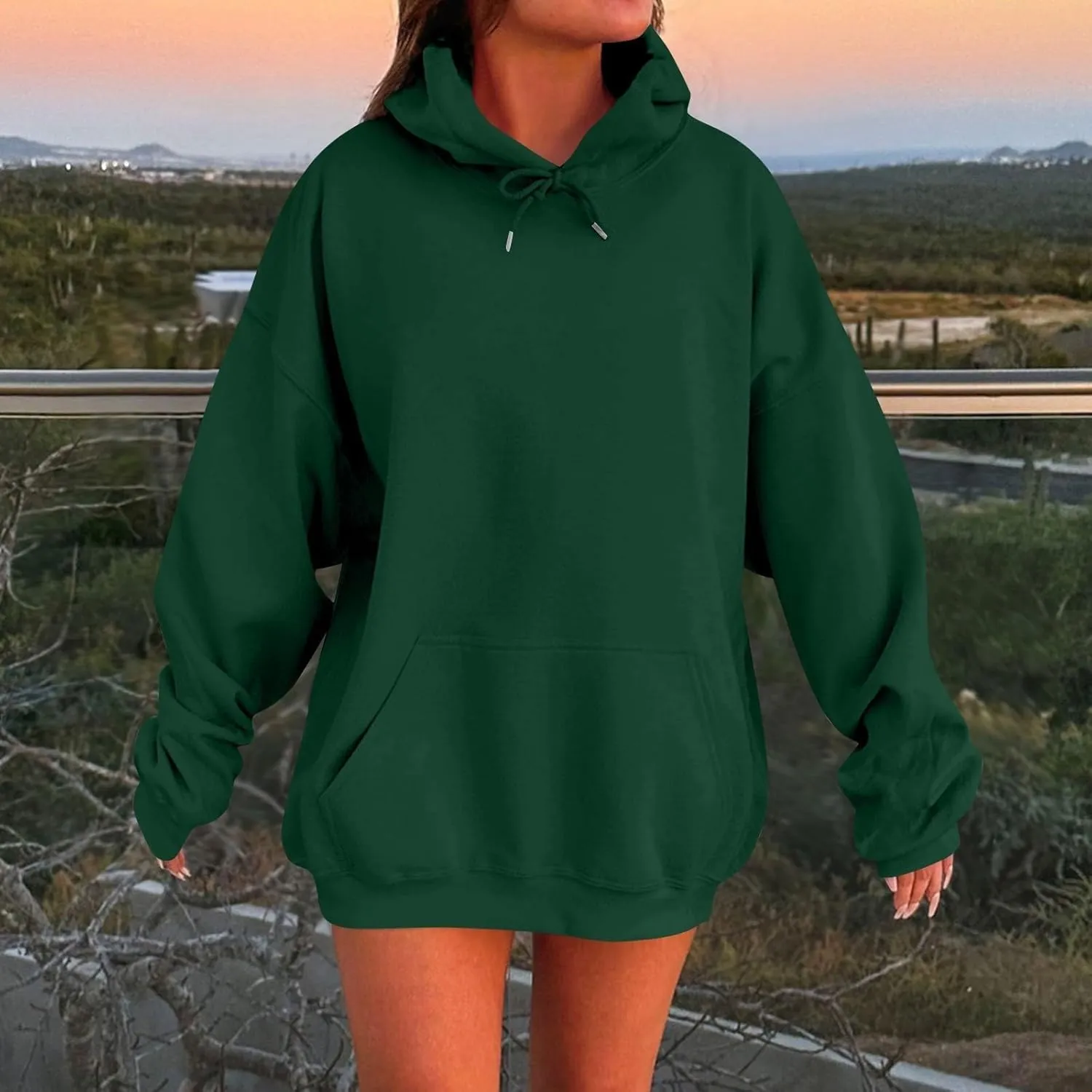 GOKKILRW Hoodies for Women Basic Plain Hoodie Oversized Sweatshirts Fall Fashion Preppy Clothes Y2k Outfits Teen Girls Hoodie