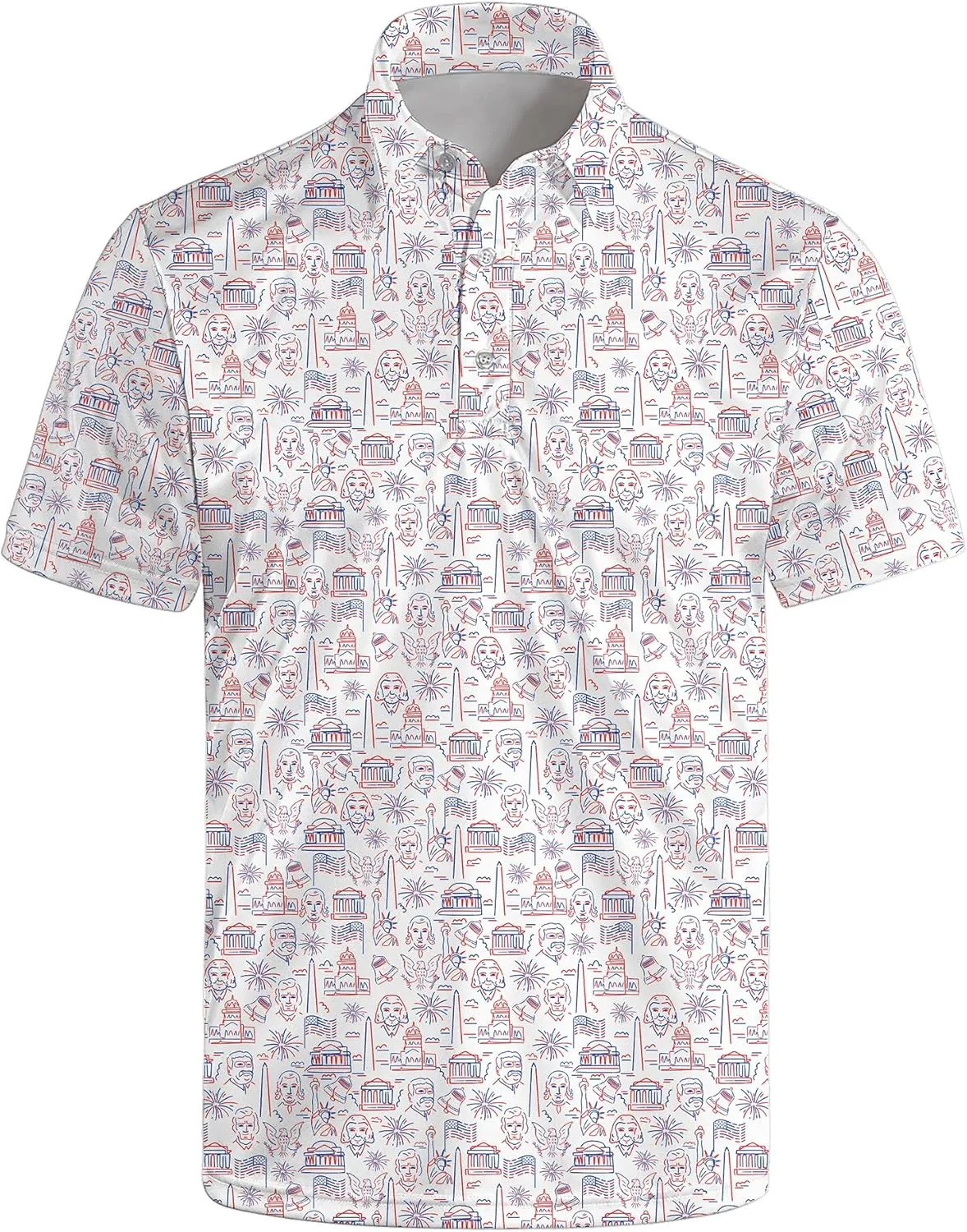 Golf Polos for Men Funny Moisture Wicking Golf Shirts Performance Quick-Dry Polo Shirts Short Sleeve