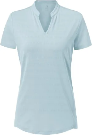 Gopune Women's V Neck Golf Polo Shirts Collarless Short Sleeve Lightweight Quick Dry Tennis Running T-Shirts
