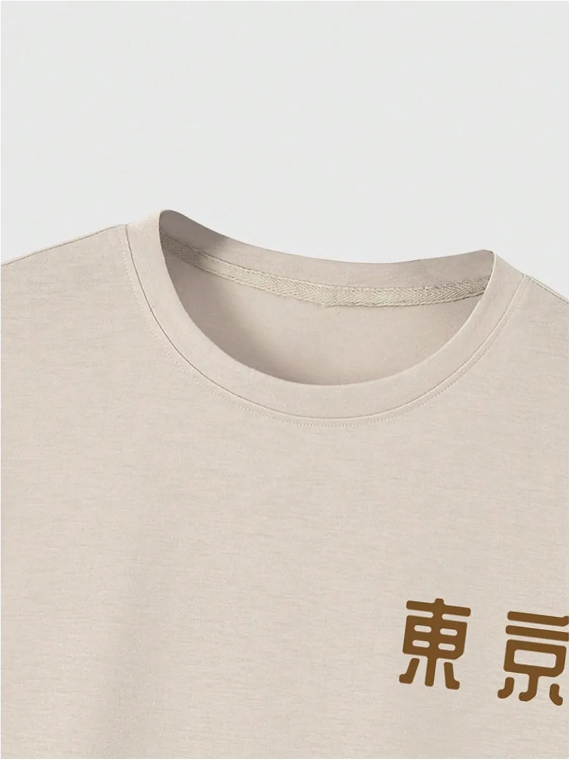 GORGLITTER Men's Graphic Japanese Print Short Sleeve Tee Tops Casual Round Neck T Shirts