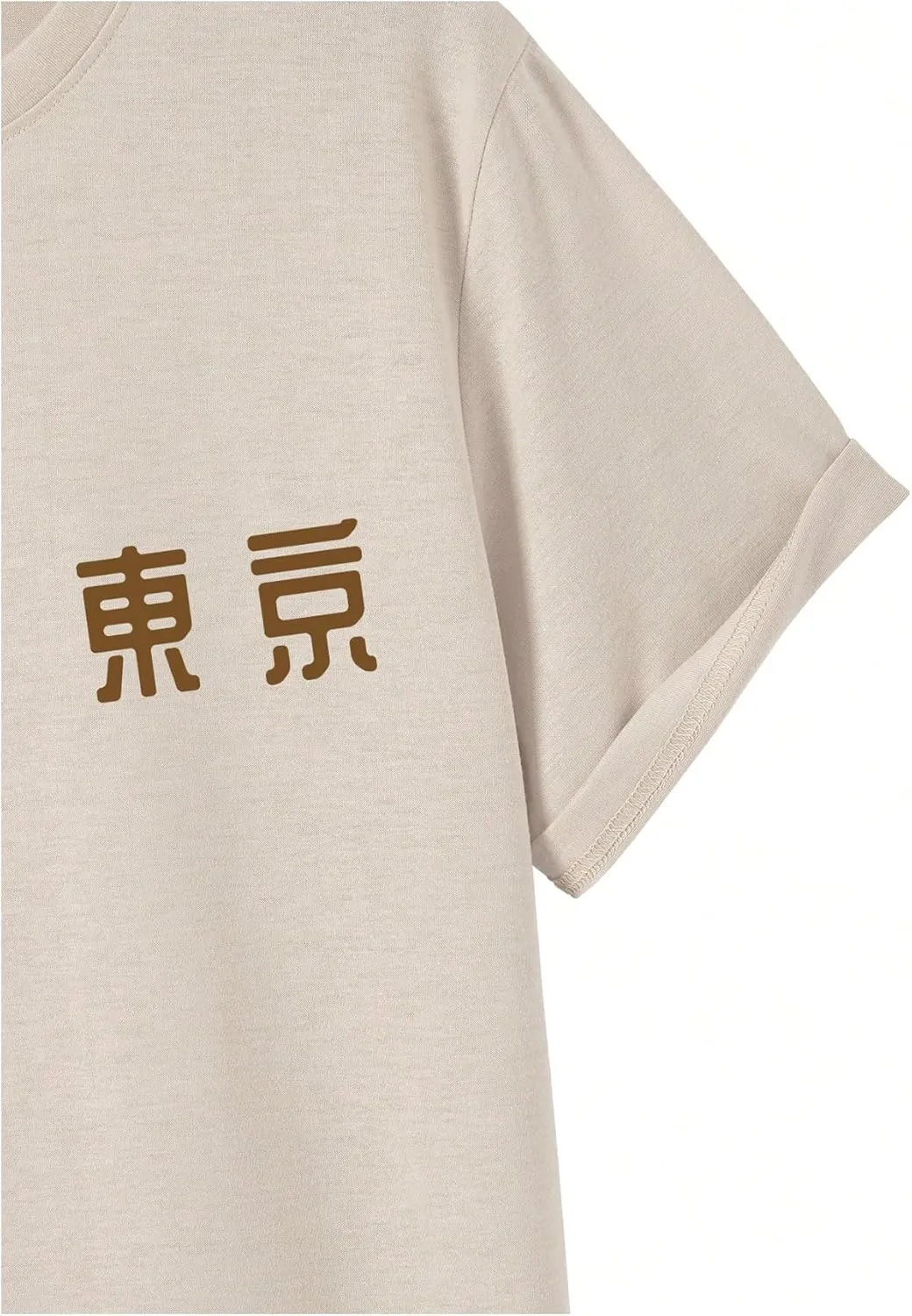 GORGLITTER Men's Graphic Japanese Print Short Sleeve Tee Tops Casual Round Neck T Shirts