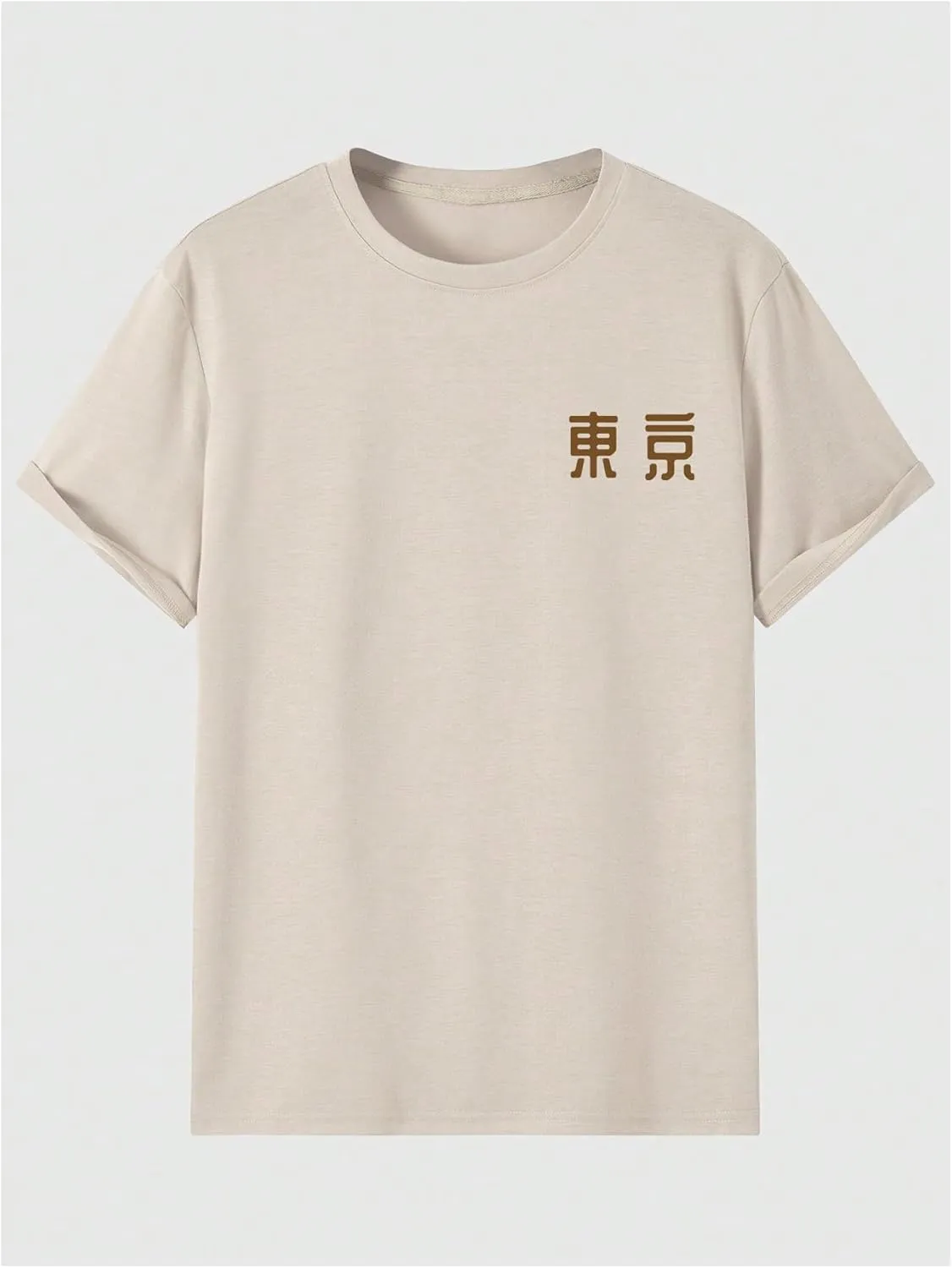 GORGLITTER Men's Graphic Japanese Print Short Sleeve Tee Tops Casual Round Neck T Shirts