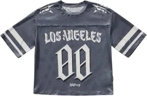 GORGLITTER Men's Oversized Jersey Shirt Number Graphic Tees Short Sleeve Crewneck T Shirts