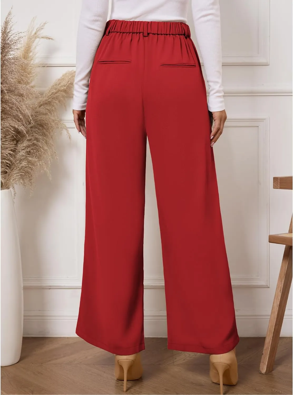 GRAPENT Wide Leg Pants for Women Work Business Casual High Waisted Dressy Pants Flowy Trousers Office