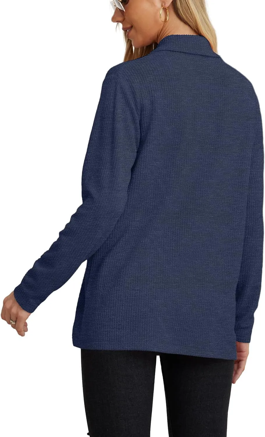 GRECERELLE Women's Long Sleeve Open Front Cardigan Lightweight Knitwear for Fall and Winter