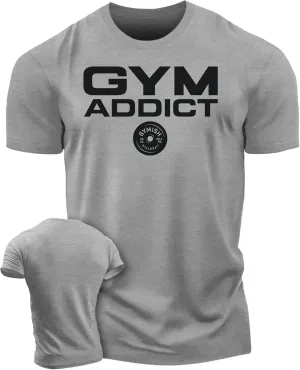 Gym Addict Workout Shirts for Men, Funny Lifting T-Shirt