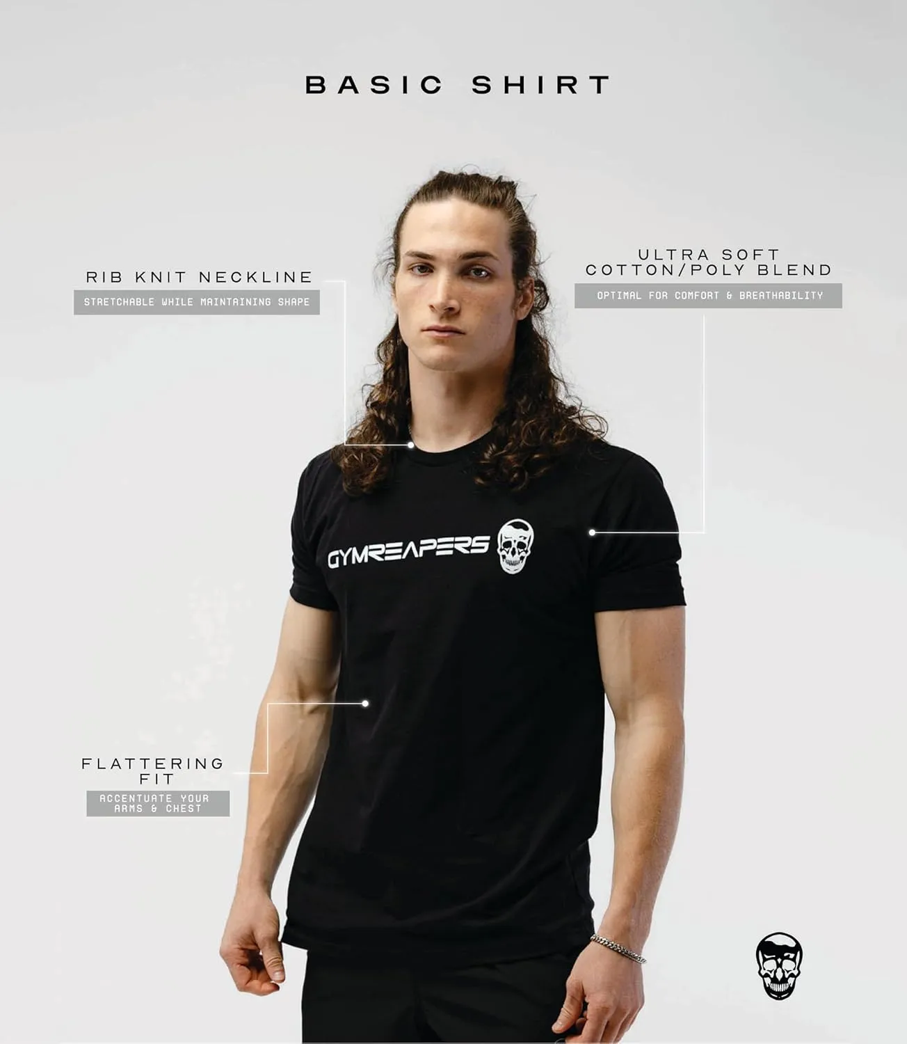Gymreapers Workout Short Sleeve Shirt Workout T-Shirt for Men Crew Neck Shirts Casual Gym Cotton Everyday Tee
