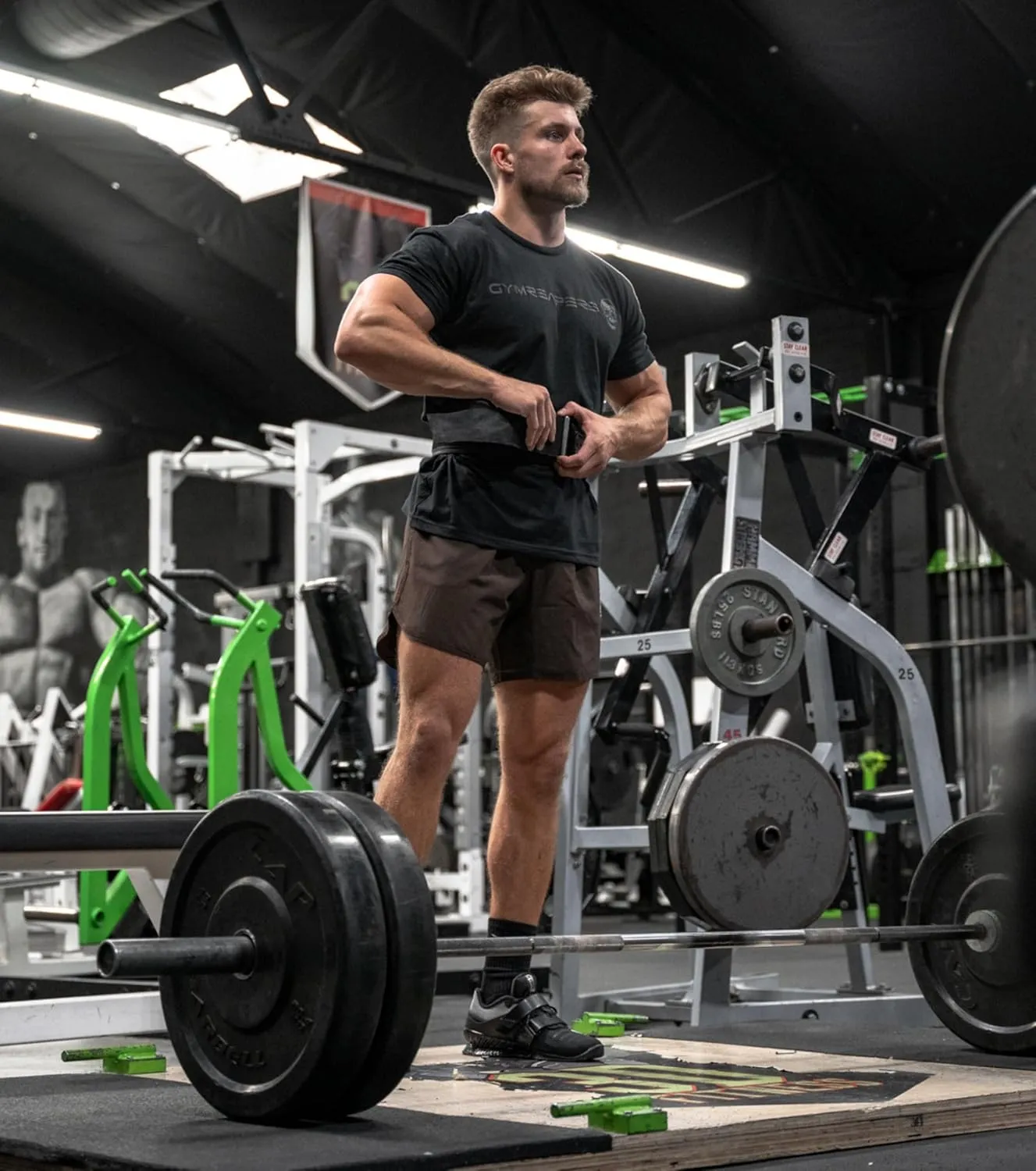 Gymreapers Workout Short Sleeve Shirt Workout T-Shirt for Men Crew Neck Shirts Casual Gym Cotton Everyday Tee