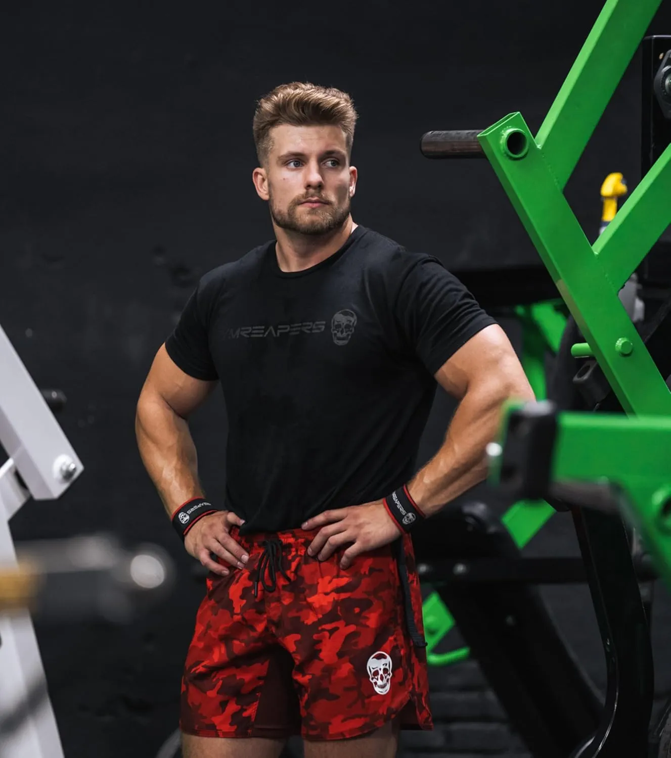 Gymreapers Workout Short Sleeve Shirt Workout T-Shirt for Men Crew Neck Shirts Casual Gym Cotton Everyday Tee