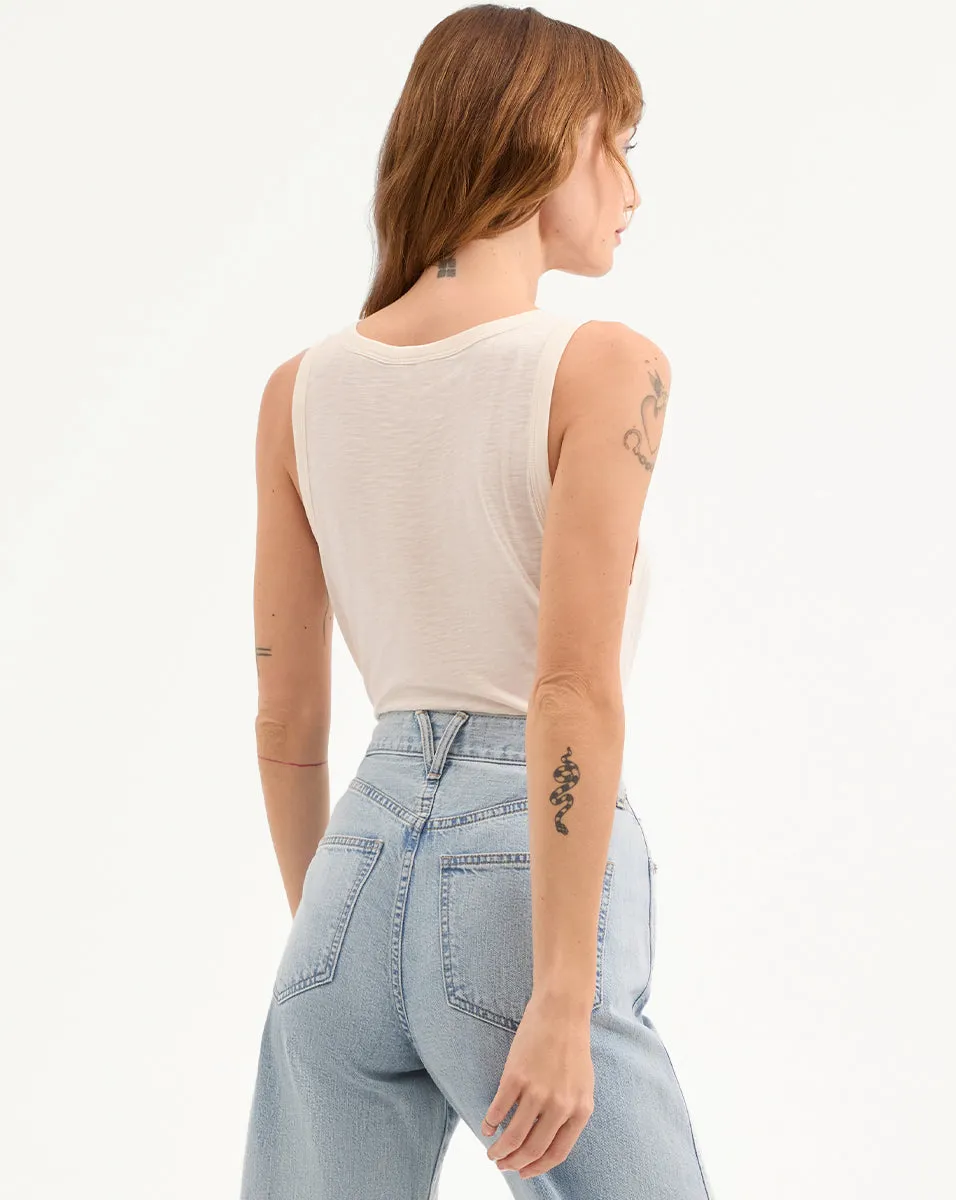 Harrison Cotton Henley Tank Top