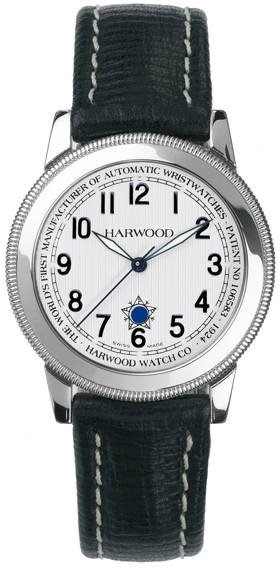 Harwood Watch Platinum Silver Opaline Leather Limited Edition