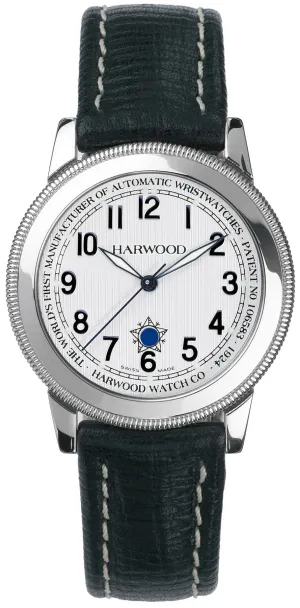 Harwood Watch Platinum Silver Opaline Leather Limited Edition
