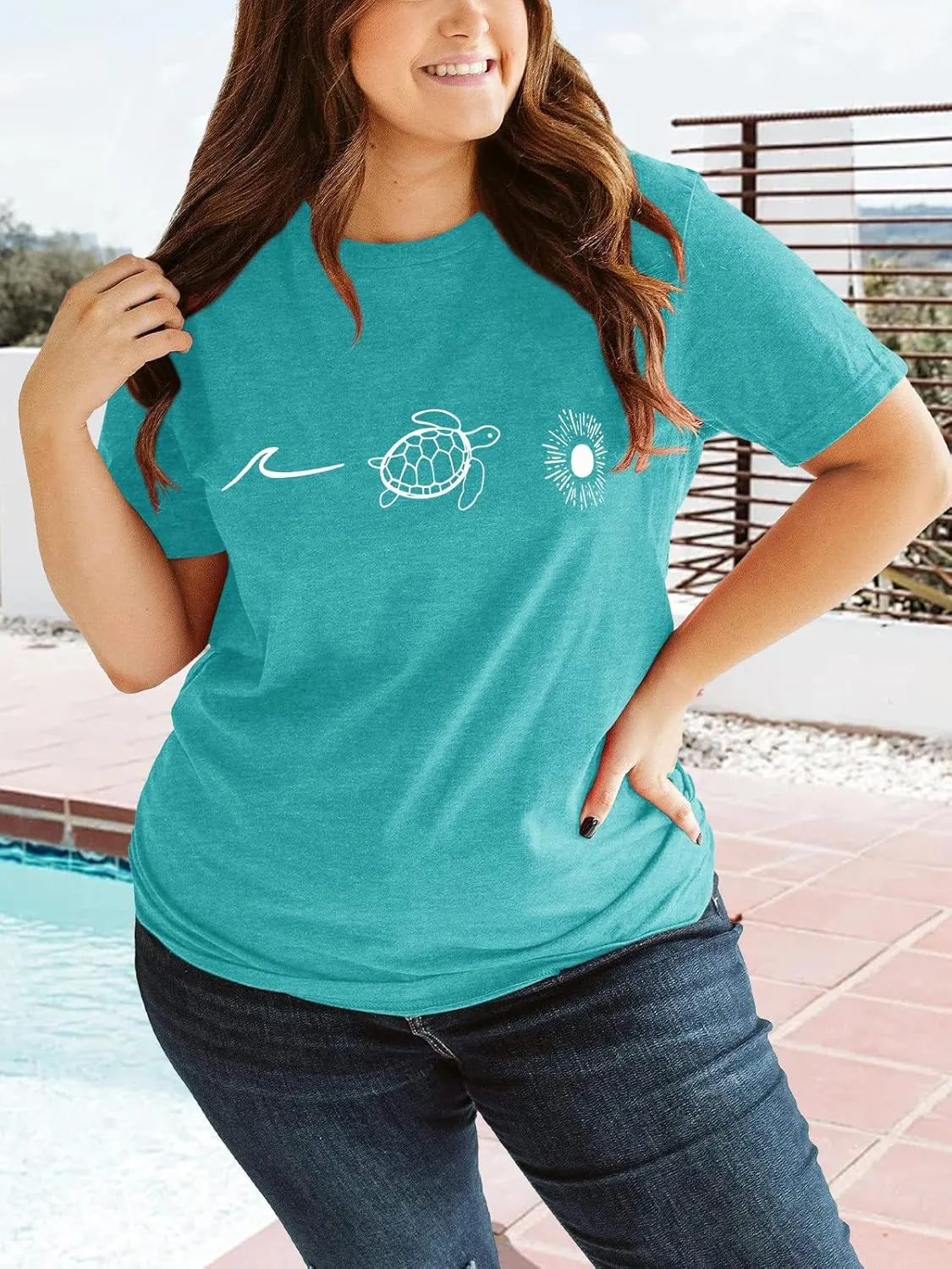 HDLTE Plus Size Beach Shirts for Women Short Sleeve Hawaiian Shirt Casual Summer Vacation Blouses