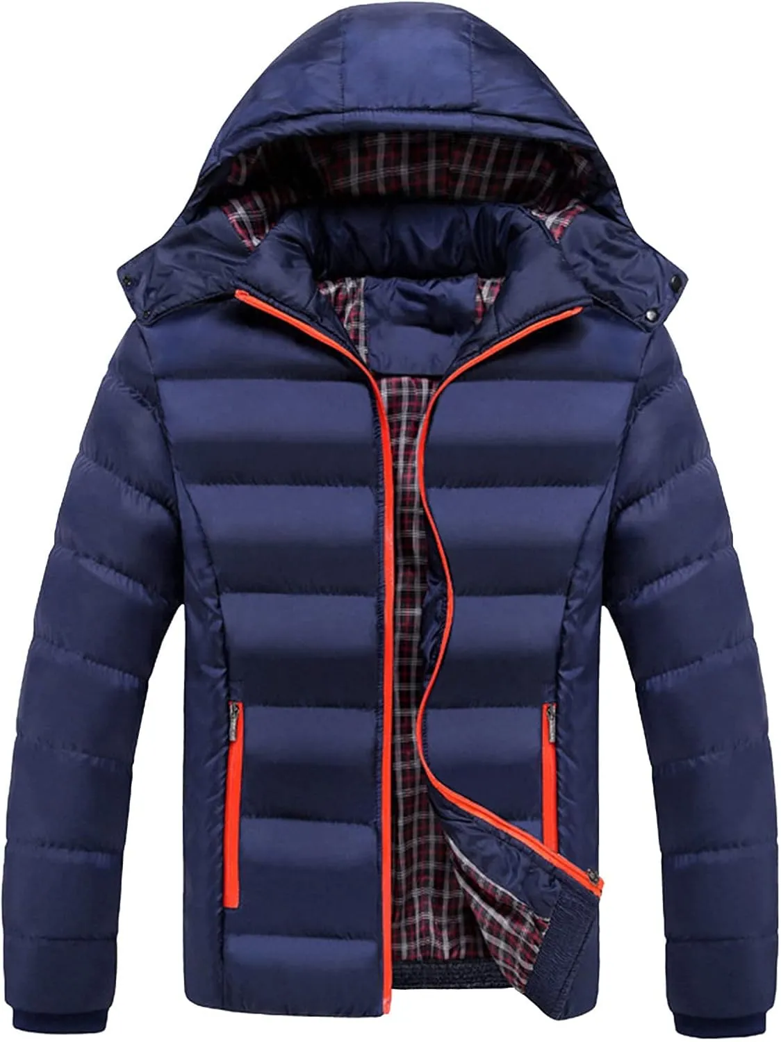 Heavy Winter Coats for Men Waterproof Plus Size Cotton Padded Quilted Hooded Jackets Winter Thermal Outdoor Snow Ski Outwears