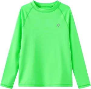 HODOSPORTS Boys UPF 50  Rash Guard Swim Shirts Long Sleeve Quick Dry UV Protection Sun T-Shirts