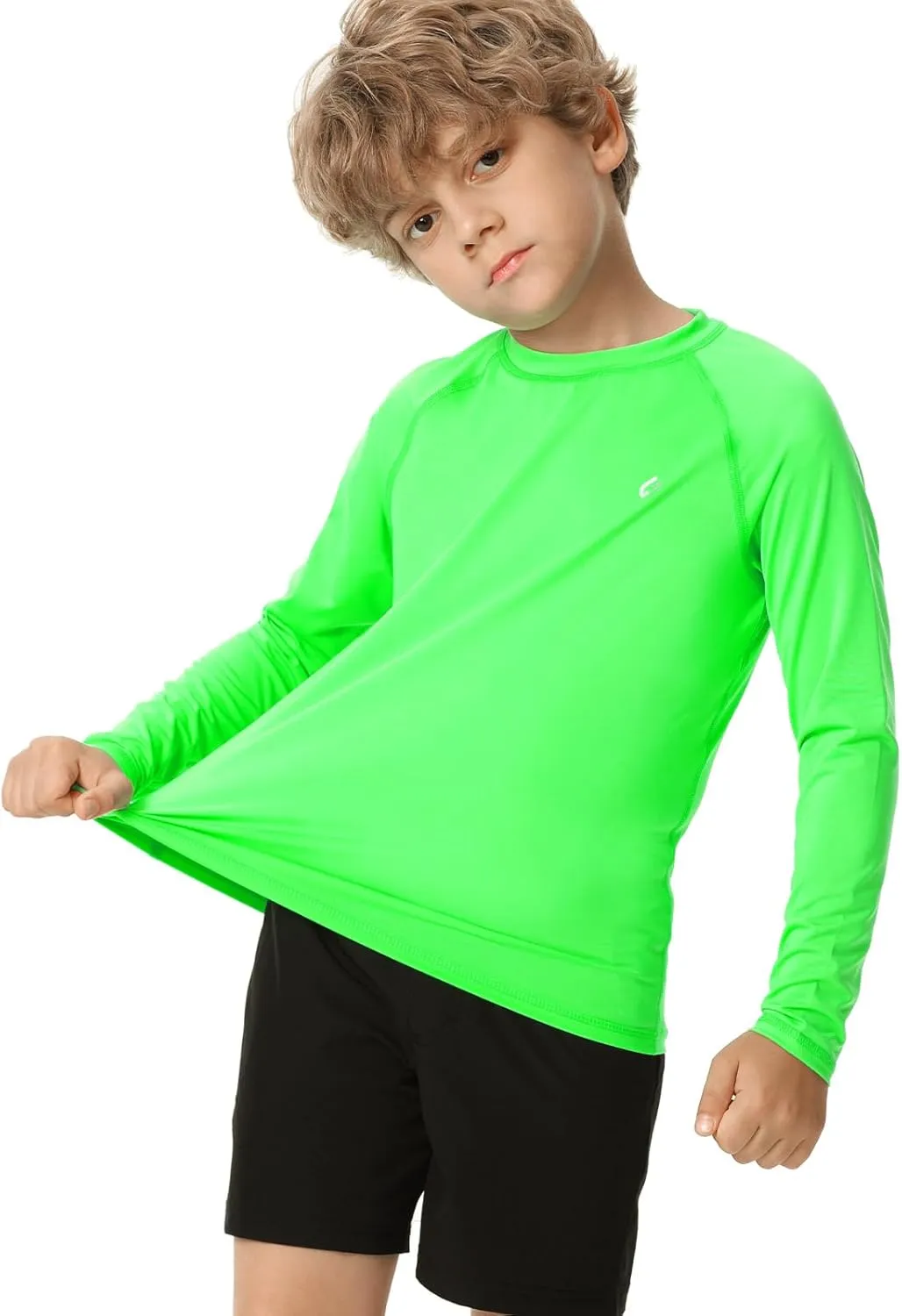 HODOSPORTS Boys UPF 50  Rash Guard Swim Shirts Long Sleeve Quick Dry UV Protection Sun T-Shirts