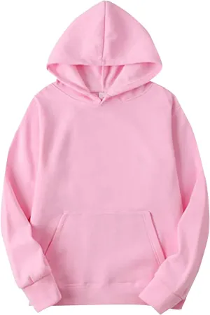 Hooded Sweatshirts for Men and Women Solid Color Soft Hoodies Pockets Oversized Loose Workout Pullover Tops Unisex