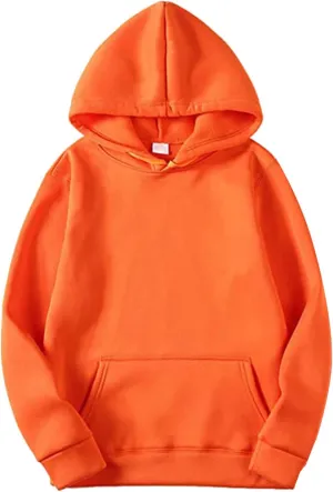 Hooded Sweatshirts for Men and Women Solid Color Soft Hoodies Pockets Oversized Loose Workout Pullover Tops Unisex