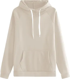 Hoodies for Women Solid Color Oversized Sweatshirts Pullover Winter Fall Comfy Long Sleeve 2024 Trendy Casual Clothes