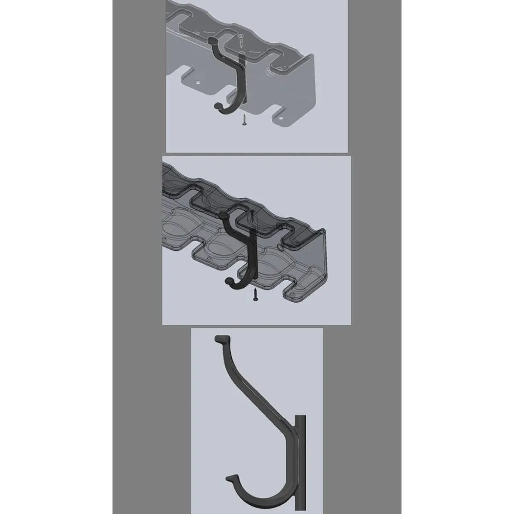 Hook Attachment 2-Pack for the Lacrosse Stick Storage Rack by Evolution Performance Sports