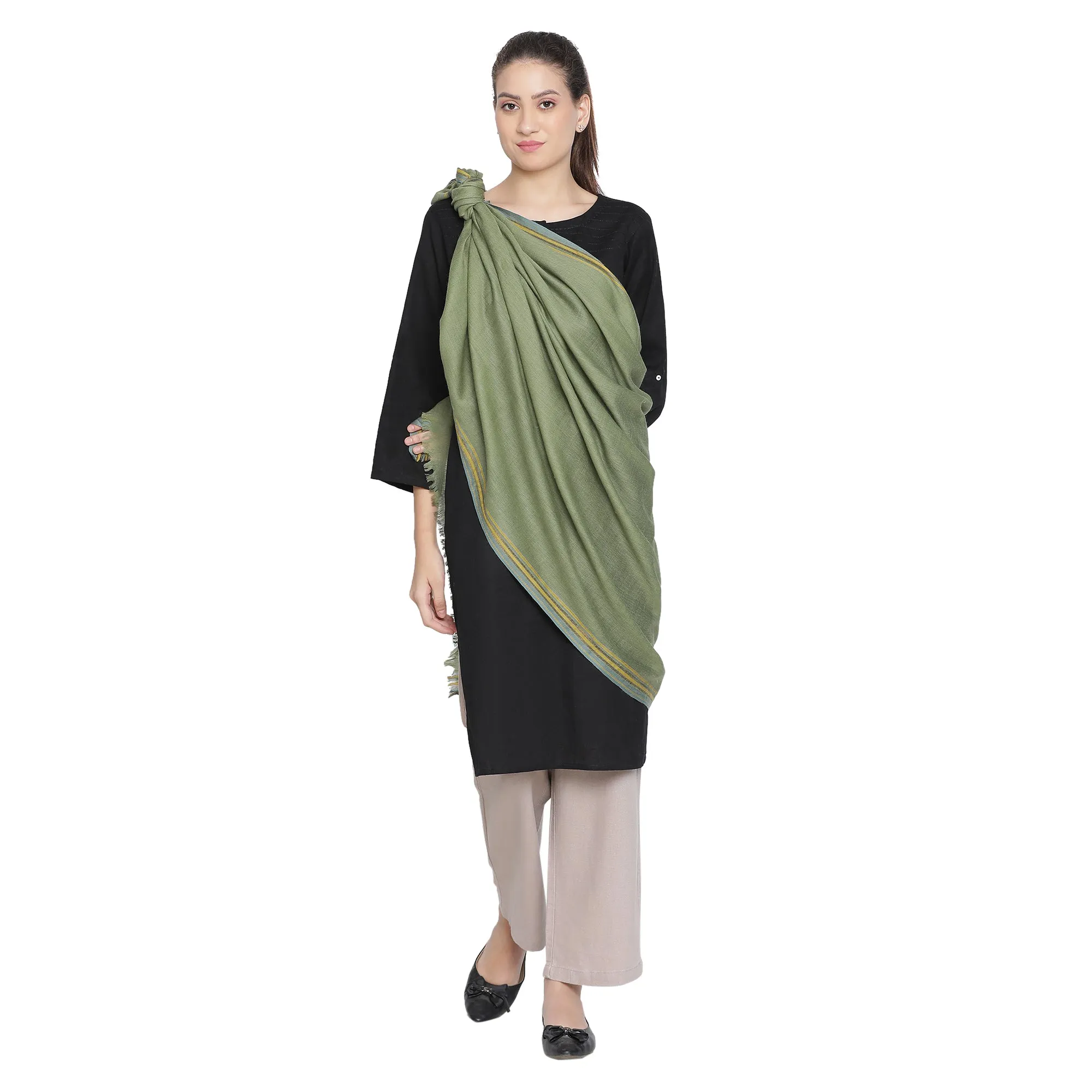 Ibadat Wool Metallic Dobby Shawl