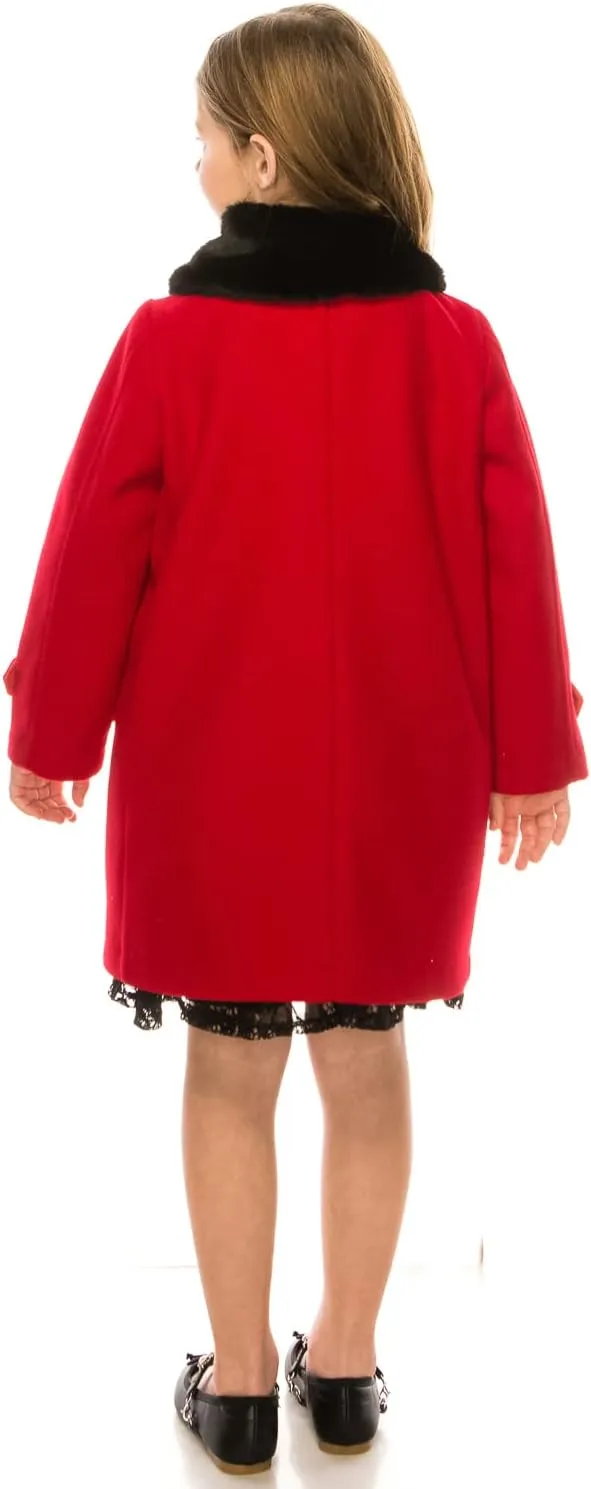 iGirlDress Coat Long Sleeve Button Pocket Long Winter Coat Outerwear