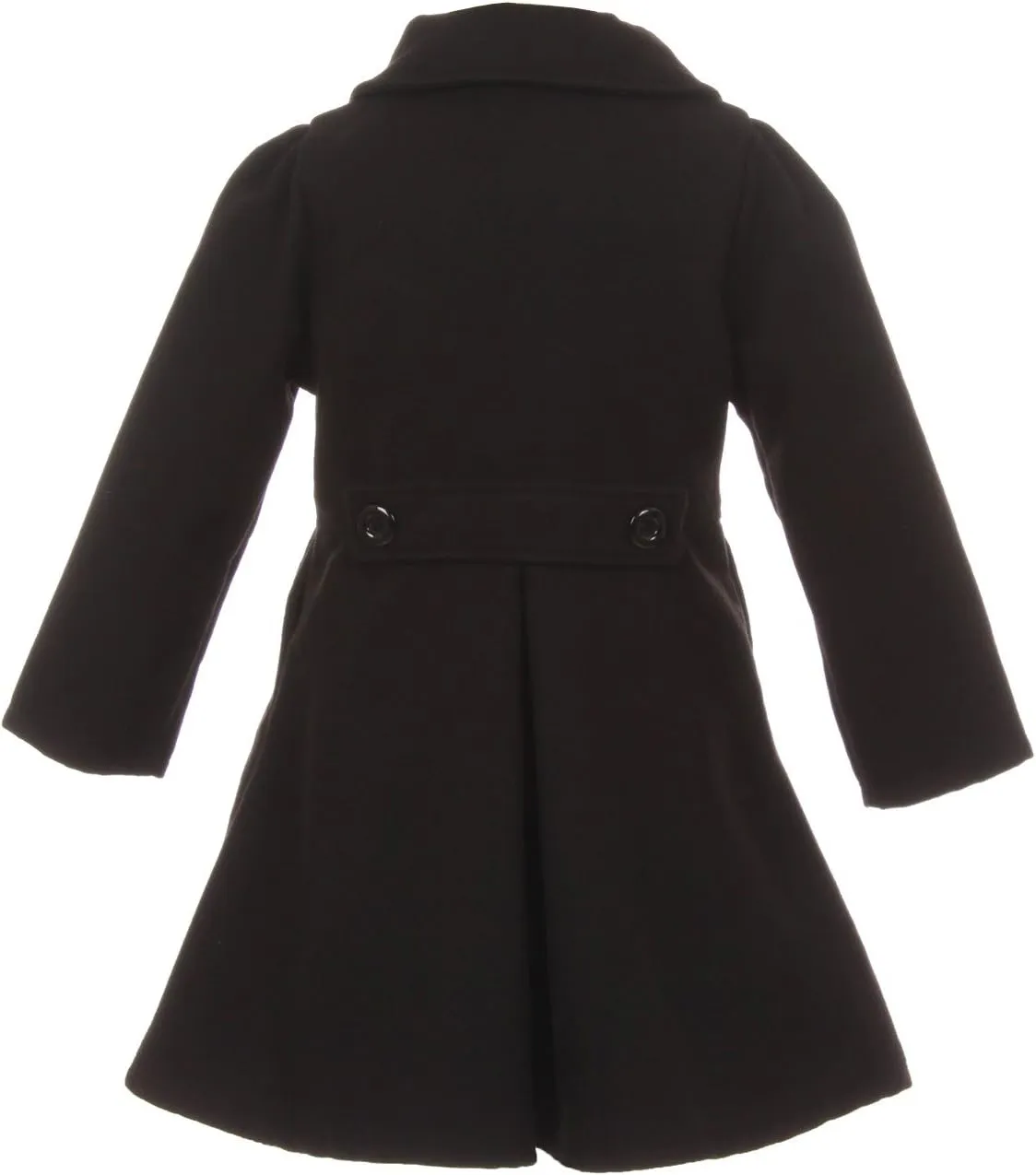 iGirlDress Coat Long Sleeve Button Pocket Long Winter Coat Outerwear