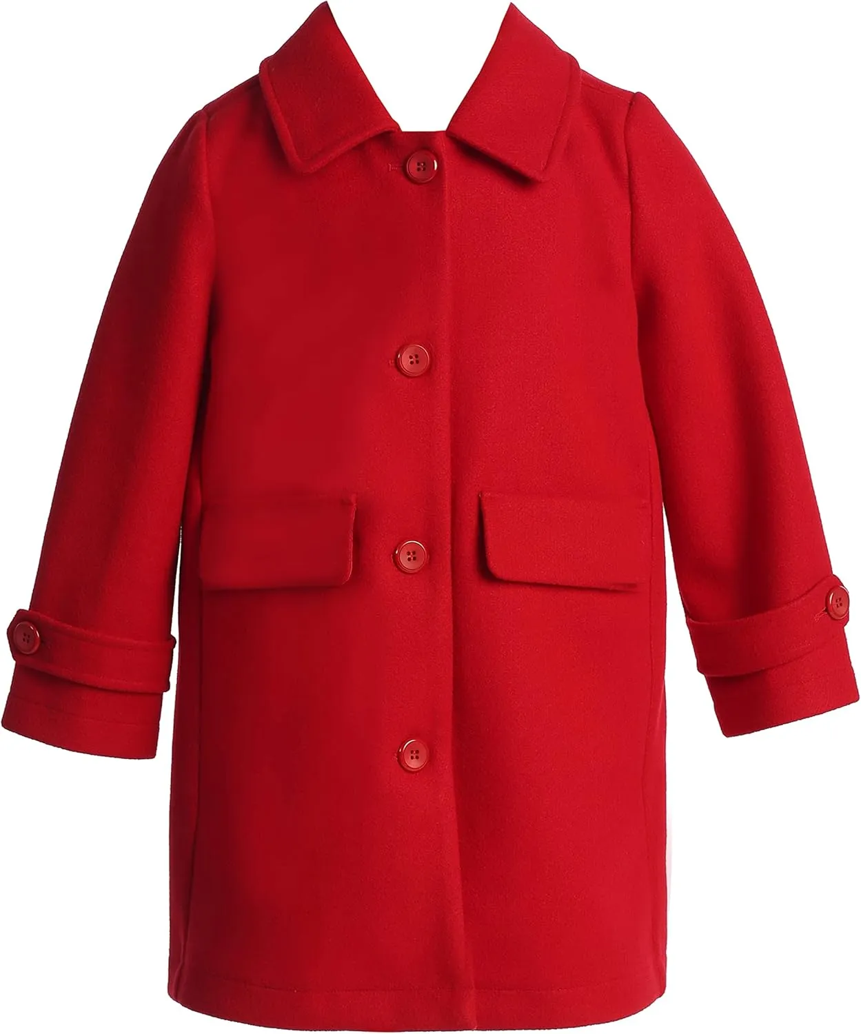 iGirlDress Coat Long Sleeve Button Pocket Long Winter Coat Outerwear