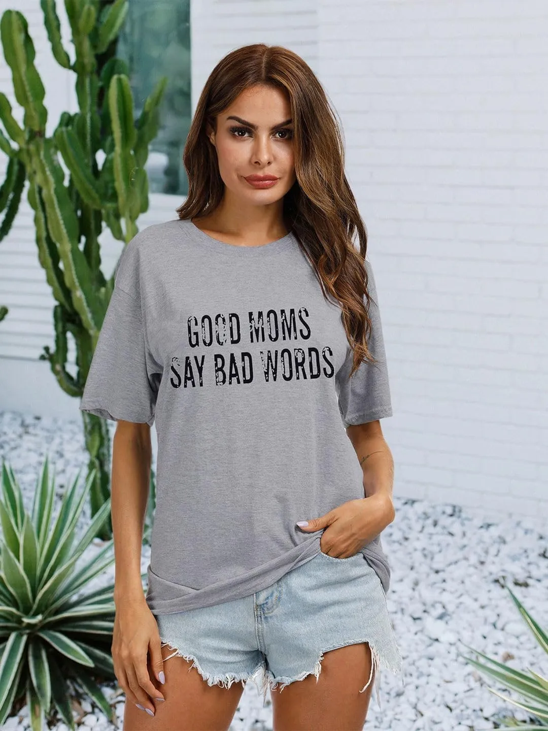 IRISGOD Womens Mom Shirt Summer Funny Short Sleeve Mommy Graphic Tees T-Shirts
