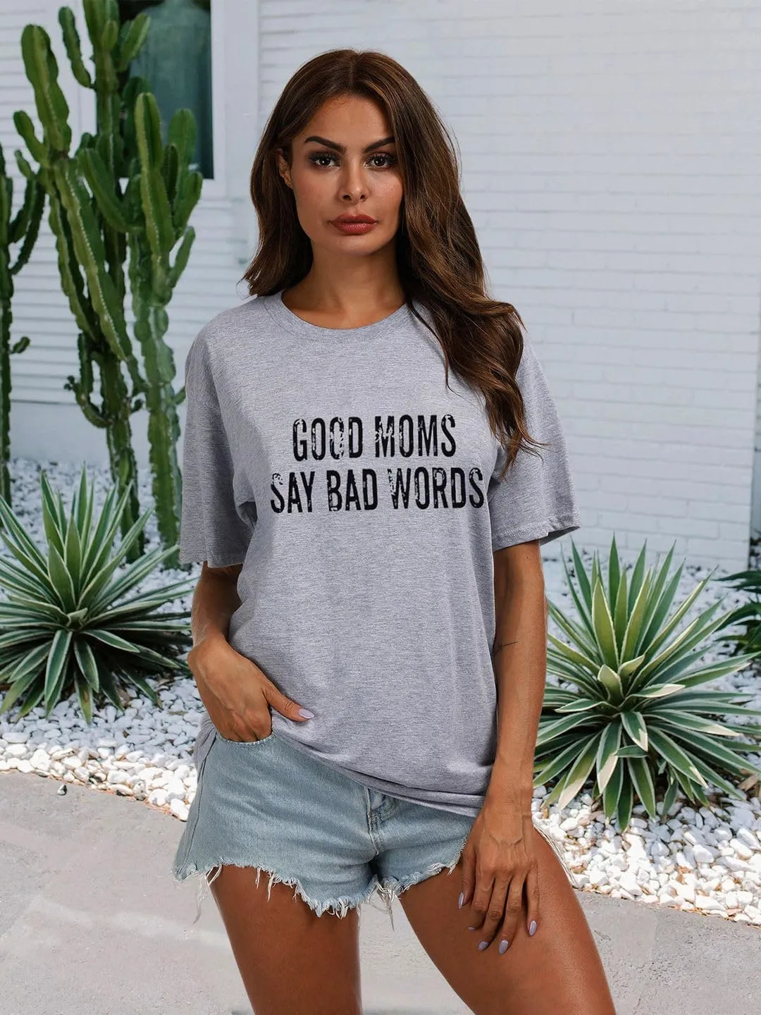 IRISGOD Womens Mom Shirt Summer Funny Short Sleeve Mommy Graphic Tees T-Shirts