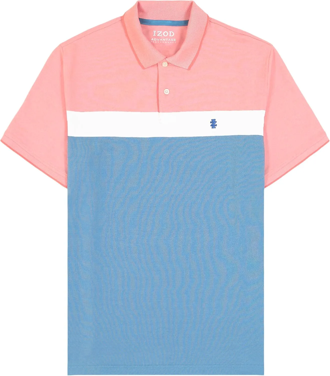 IZOD Men's Advantage Performance Short Sleeve Stripe Polo Shirt
