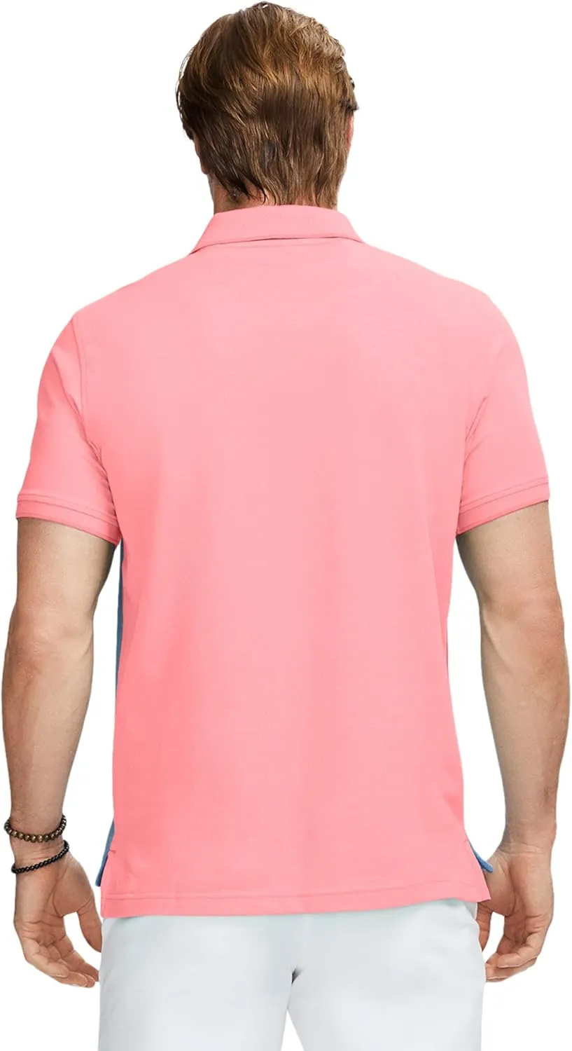 IZOD Men's Advantage Performance Short Sleeve Stripe Polo Shirt