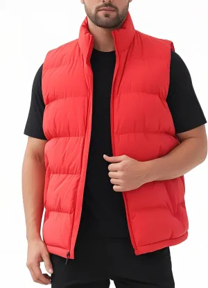 JIHUILAI Men's Puffer Vest Winter Jacket Warm Puffy Vests Men Outdoor Sleeveless Lightweight Water-Resistant Vest M To 3XL