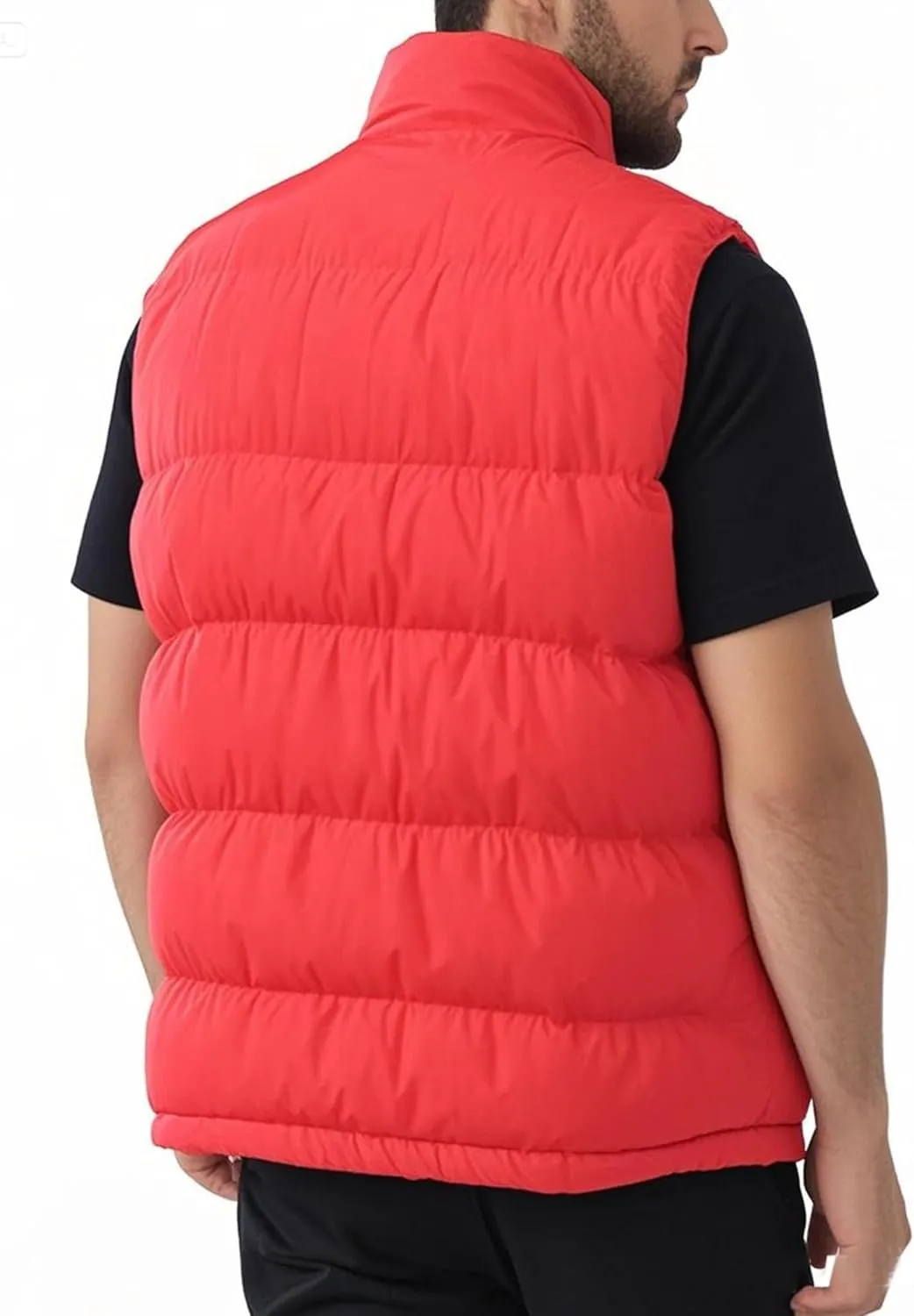 JIHUILAI Men's Puffer Vest Winter Jacket Warm Puffy Vests Men Outdoor Sleeveless Lightweight Water-Resistant Vest M To 3XL