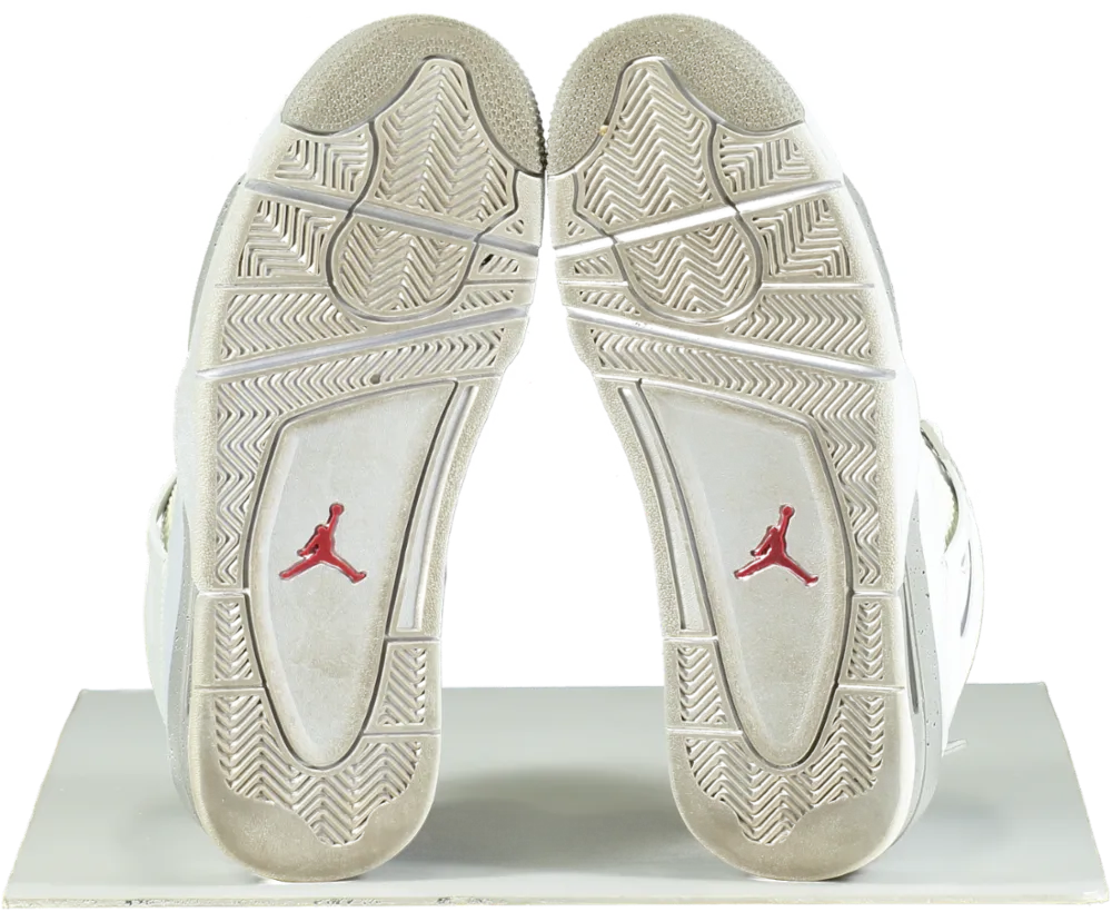 Jordan White Air Jordan 4 Retro Trainers UK 7