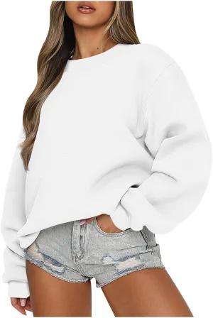 jovati Oversized Sweatshirt For Women Crew Neck Pullover Loose Casual y2k Hoodies 2024 Fall Fashion Outfits womens clothing clean girl aesthetic clothes over sized sweatshirt for women
