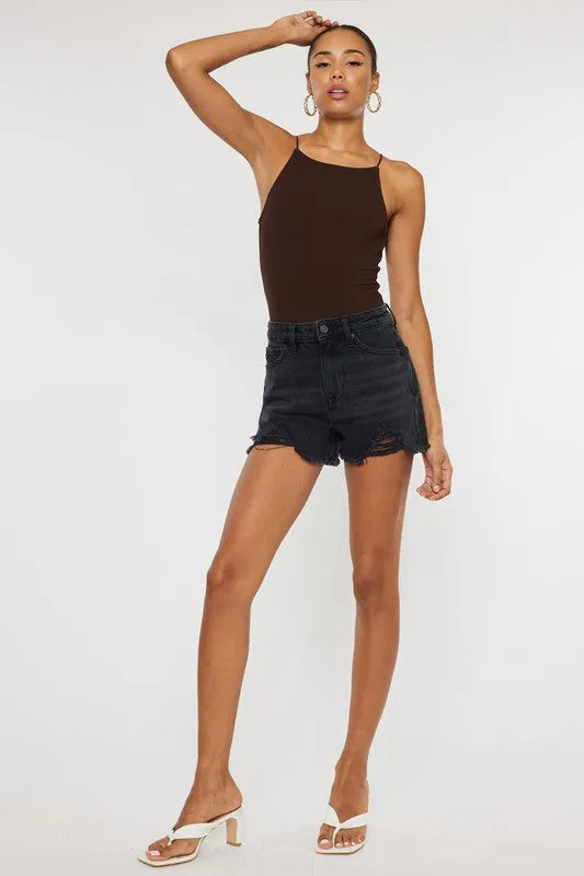 Kan Can High Rise Denim Shorts