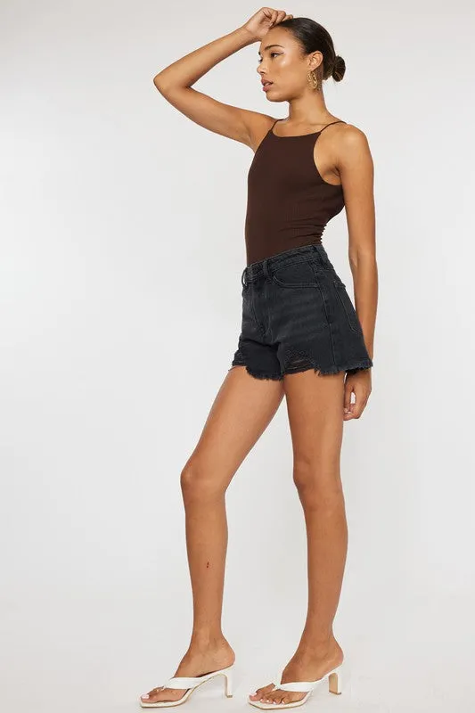 Kan Can High Rise Denim Shorts