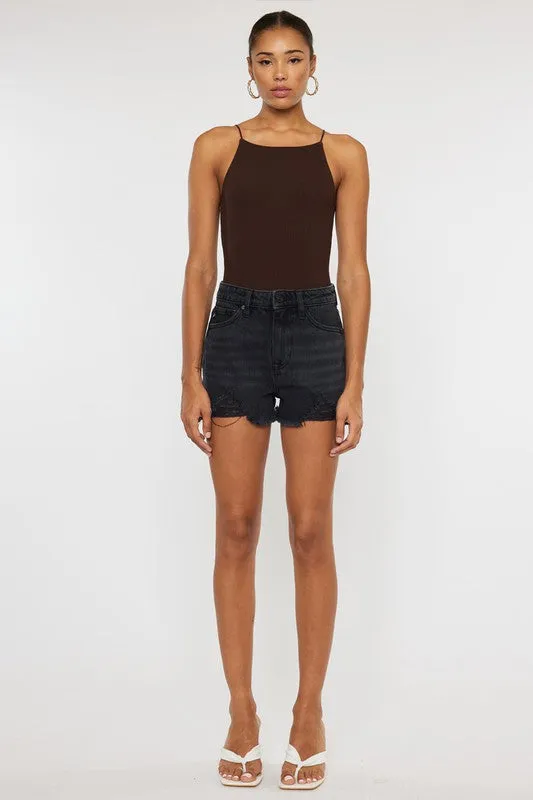 Kan Can High Rise Denim Shorts