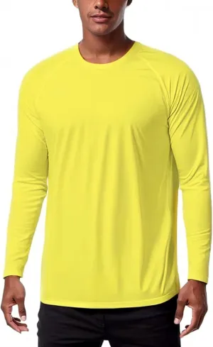 KINGFEN Men's UPF 50  Long Sleeve UV Sun Protection Shirts Quick Dry Athletic Shirts Hiking Fishing