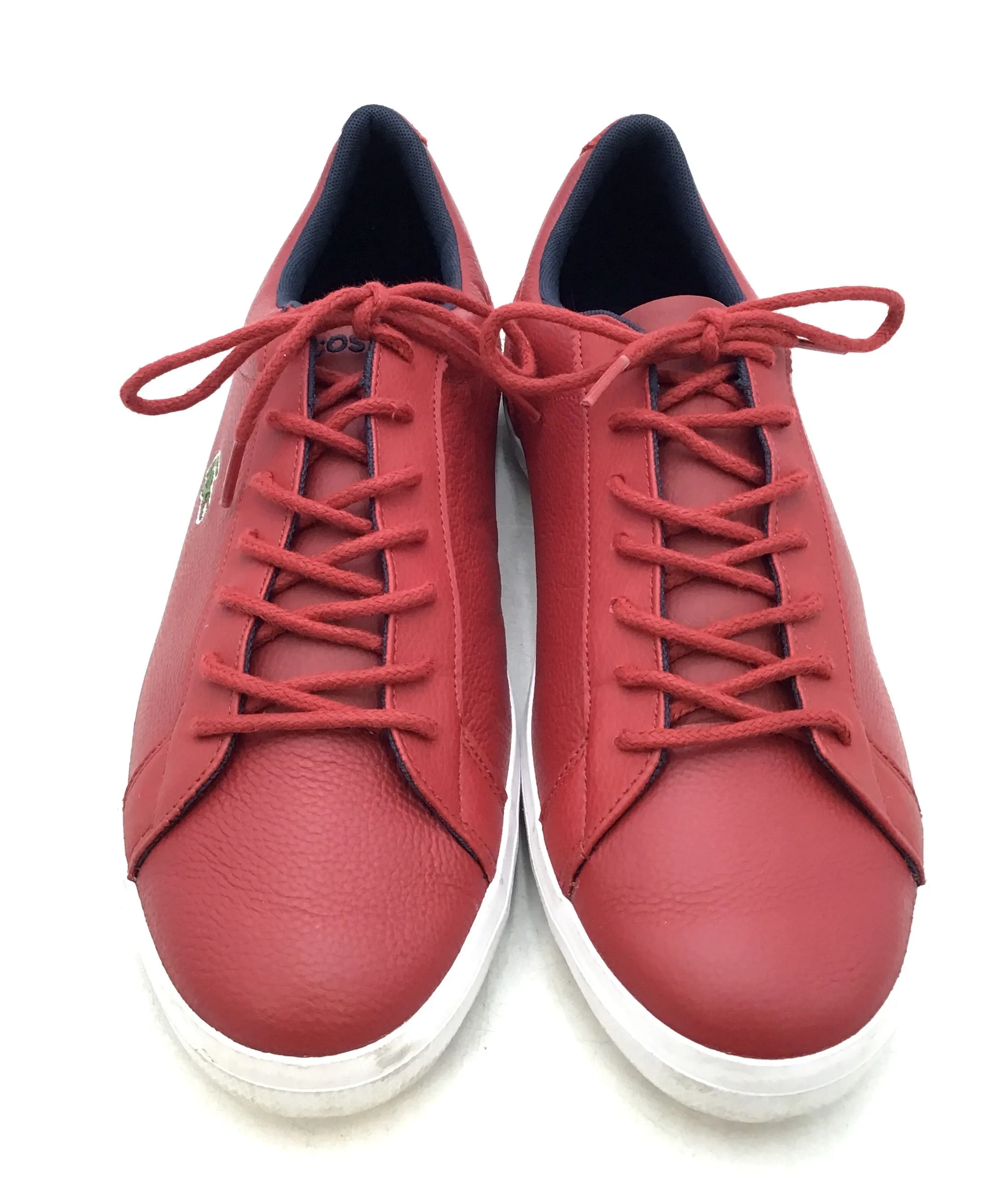 Lacoste Men's Lerond 318 3 Red Athletic Shoes - Size 12