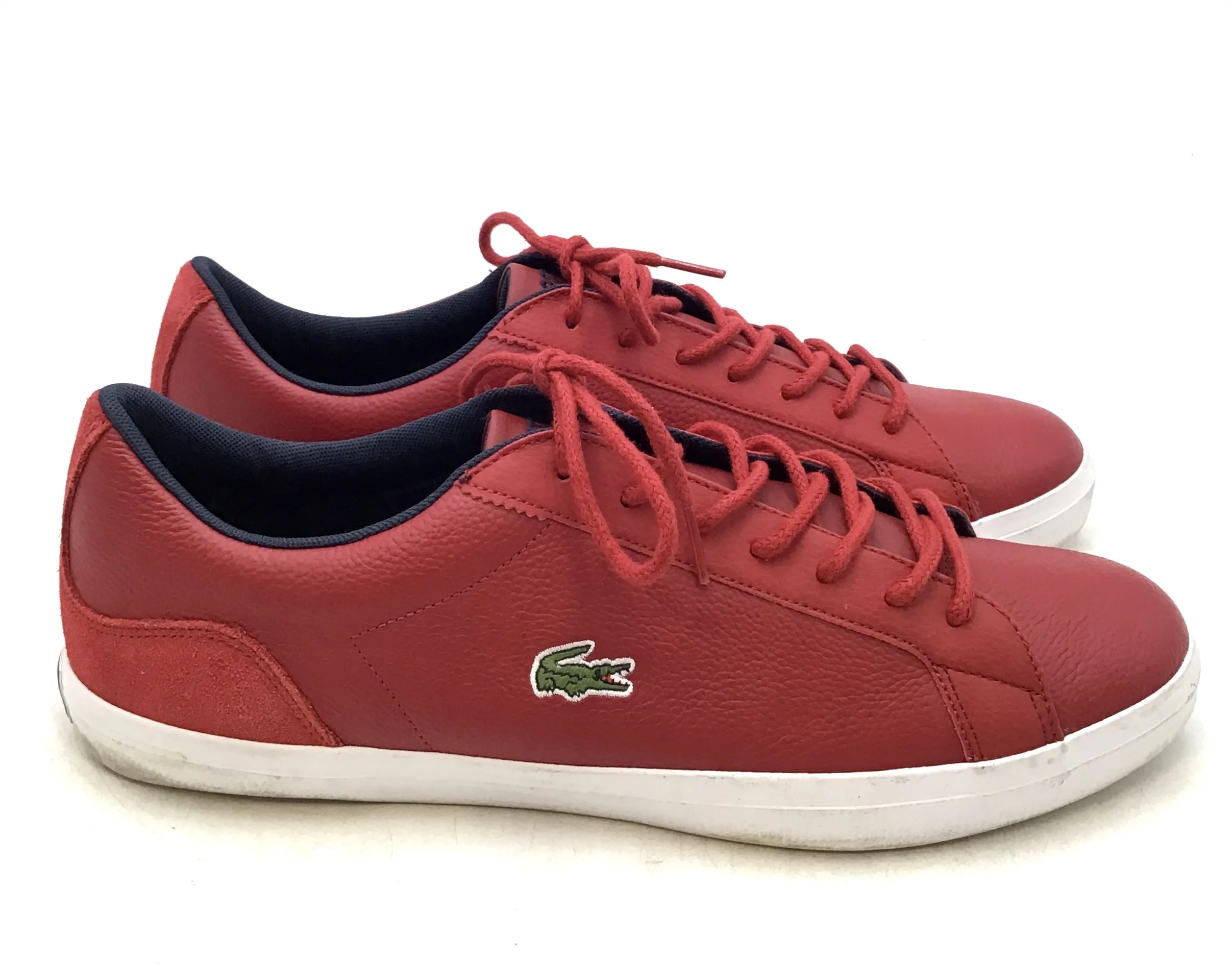 Lacoste Men's Lerond 318 3 Red Athletic Shoes - Size 12