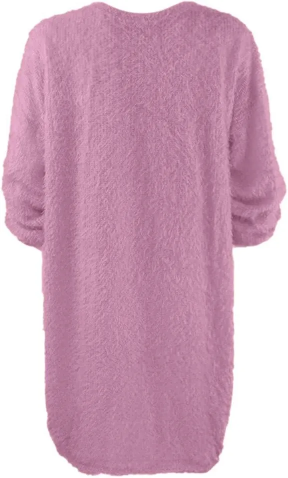 LCMTWX Long Sleeve Oversized Sweater Dress Sleeve Solid Knitted Fleece Dresses Loose Turtleneck Oversize Long Sleeve