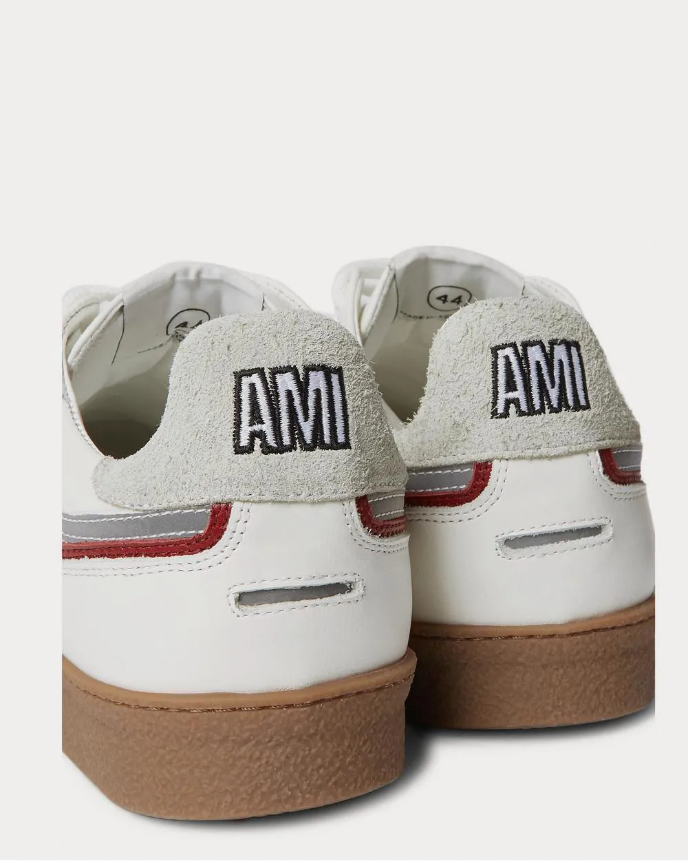 Leather and Suede  White low top sneakers