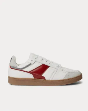 Leather and Suede  White low top sneakers