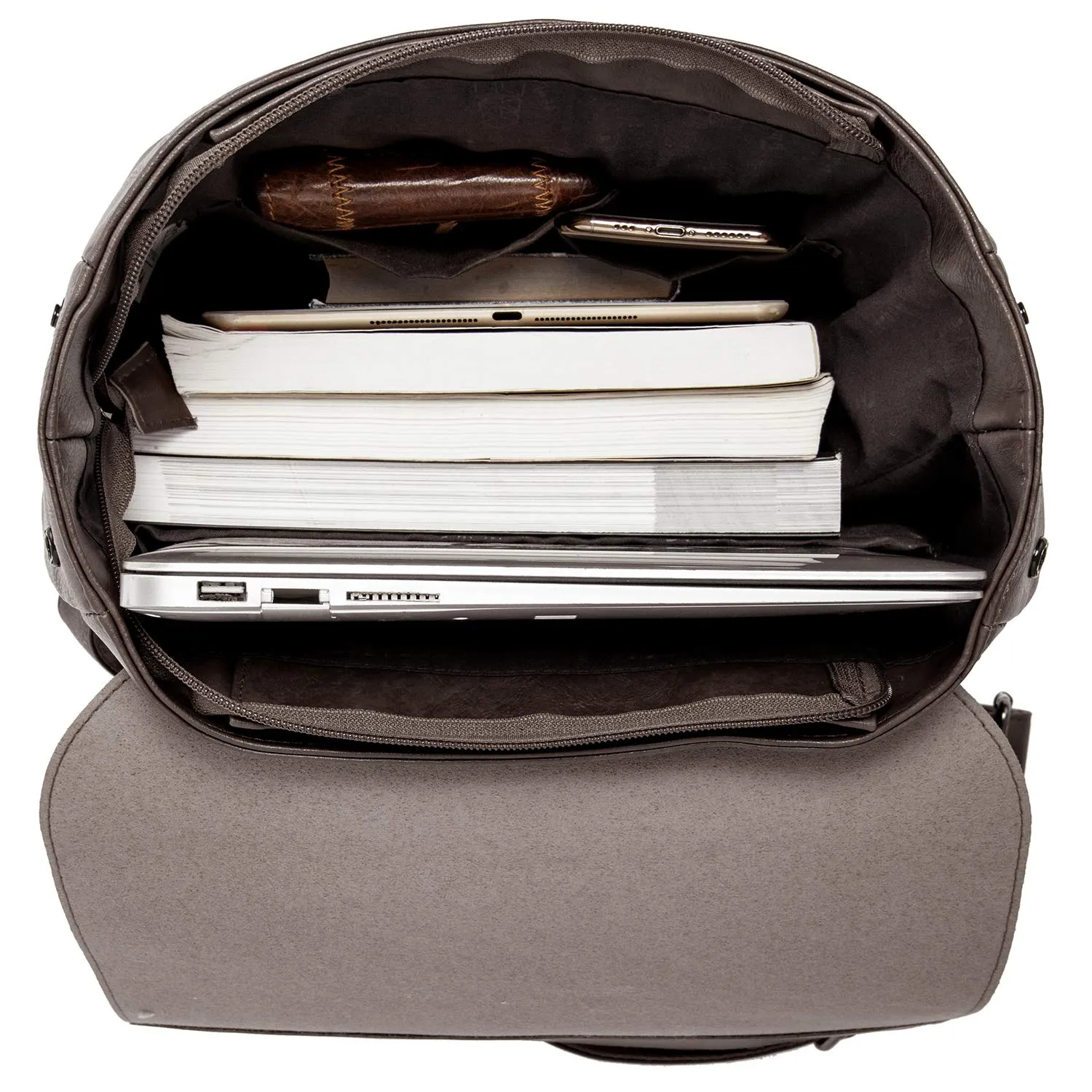 Leather Backpack for Women Men College Laptop Backpack Vintage Backpack Coffee
